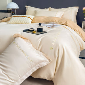 Parure de lit en polyester brodé, imprimé floral coloré, housse de <span class=keywords><strong>couette</strong></span> 4 pièces, drap, couvre-lit et taies d'oreiller pour toutes les saisons - Product Image 4