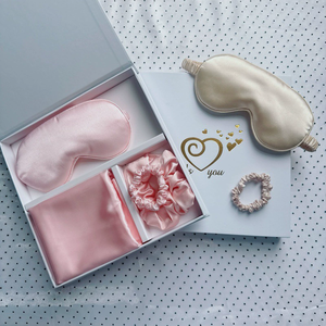 La confezione regalo all'ingrosso di tre pezzi di seta imitata Sade per dormire nell'intestino crasso include la federa maschera per gli occhi per la casa - Product Image 4