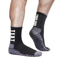 Calcetines Deportivos Personalizados para Hombre, Medias de Fútbol, Baloncesto, Entrenamiento, Antideslizantes, con Agarre, Estilo Crew
