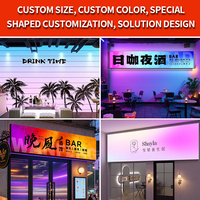 Grande boîte lumineuse LED RGB rectangulaire en profilé aluminium pour intérieur, pratique, avec changement de couleur personnalisé, pour publicité