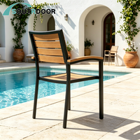 Chaise pliante empilable portable en aluminium pour jardin et extérieur, finition résistante aux UV, imperméable, écologique, pour cour et balcon