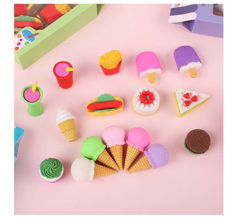 Набор ластиков для десертного торта, детский маленький подарок, креативная Милая Подарочная коробка для торта, ластик-карандаш