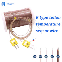 Solder-joint Probe 1.25mm PTFE Insulated K Type 24AWG Thermocouple RTD Temperature Sensor Sensing Wire Cable OEM/ODM IP68