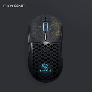 Souris de jeu sans fil Skyloong M1 avec 3 modes de connectivité de type C JIUWEI autocollants de scientifique fou orientation droite - Product Image 1