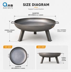 <span class=keywords><strong>Brasero</strong></span> rond personnalisé en acier au carbone/Corten pour foyer extérieur, barbecue, camping, design <span class=keywords><strong>brasero</strong></span>, résistant à la chaleur, pour bois - Product Image 3