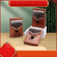 Nuova Kalimba in Legno, Pianoforte a Pollice con 17 Tasti, Strumento Musicale Durevole per Terapia del Suono