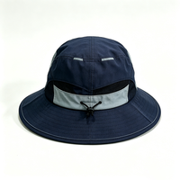 Chapeau de pêche unisexe UPF50+ à large bord, séchage rapide, respirant, en maille, pour activités de plein air, protection solaire, coupe-vent, avec sangle mentonnière, décontracté, pour le quotidien