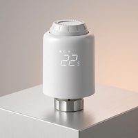 Vanne de régulation de température électrique compacte blanche, contrôleur de température intelligent, utilisable pour le chauffage intérieur