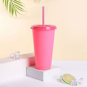ถ้วยพร้อมหลอดบรรจุขนาดใหญ่สีสันสดใสแฟชั่นใหม่ - Product Image 2