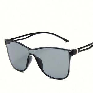 Lunettes de soleil carrées surdimensionnées 2019 pour femmes et hommes, avec logo personnalisé, verres dégradés, protection UV400, monture plate - Product Image 4