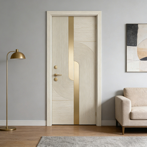Porta Interna Moderna <span class=keywords><strong>in</strong></span> <span class=keywords><strong>Legno</strong></span> Massello, Insonorizzata, per Camera da Letto, Porta <span class=keywords><strong>in</strong></span> PVC Effetto <span class=keywords><strong>Legno</strong></span> - Product Image 4