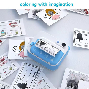 Cadeau pour garçons et filles de 3 à 12 ans Caméra selfie pour enfants à double objectif 1080p Hd Cartoon Instant Print Camera for Kids - Product Image 2