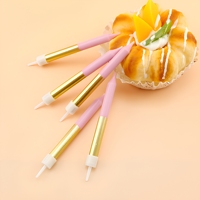 Lot de 6 bougies d'anniversaire métalliques écologiques pour la décoration de la maison, les fêtes de remise de diplômes, Noël, le Nouvel An et les mariages