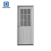 Porte extérieure pré-montée, taille 3/0 x 6/8 pouces, design moderne, en fibre de verre, porte d'entrée principale, marché nord-américain, usage résidentiel et pour appartements