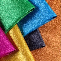 Artisanat de Noël : Tissu en cuir PU TPU imprimé pailleté métallique, rouleaux de similicuir synthétique végétalien transparent, accessoires pour cheveux