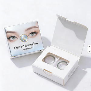 맞춤형 두 개의 렌즈용 종이 상자 스타일리시한 화장품 제품 콘택트 렌즈 상자 - Product Image 1