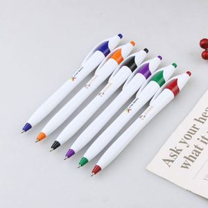 Best Selling Classic Simple Style Plastic Multi-Color Ballpoint <b>Pens</b> With Custom Logo for Office/School Promotion Gifts - Product Image 2