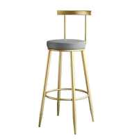 Tabourets de bar modernes en métal doré, chaise haute en cuir velours nordique, meubles de luxe pour la maison, la cuisine, l'hôtel, la salle à manger, le sous-sol, la chambre, le centre commercial