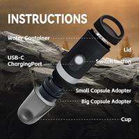 Machine à café portable de voyage OEM 12V avec chargeur USB, pour usage domestique, camping en plein air, capsules, mini machine à expresso 100 ml