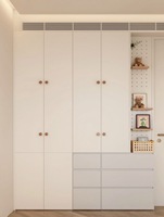 Armoire personnalisée pour enfants, armoire de rangement pour chambre d'enfant avec bureau, meubles pour enfants en bois massif moderne