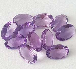 5 Pièces de pierres précieuses en améthyste naturelle ovale 4x6mm à facettes, en vrac, en solde, Inde - Product Image 4