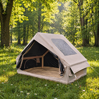 Tente pneumatique 6.3 - Beige, imperméable, directement de l'usine, pour camping familial, portable, résistante aux UV, écologique, tente automatique rapide
