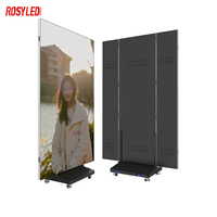Affichages numériques LED pliables ROSYLED P2.5, écran d'affichage publicitaire intérieur sur pied