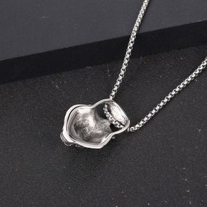 Collana con ciondolo a forma di teschio di lupo in acciaio al titanio, stile retrò <span class=keywords><strong>rock</strong></span>, gioielli da uomo SP894 - Product Image 2