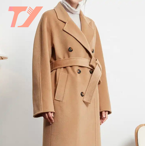TUOYI <span class=keywords><strong>Manteau</strong></span> en cachemire <span class=keywords><strong>camel</strong></span> pour <span class=keywords><strong>femme</strong></span> <span class=keywords><strong>Manteau</strong></span> en laine <span class=keywords><strong>mi</strong></span>-<span class=keywords><strong>long</strong></span> de haute qualité - Product Image 2