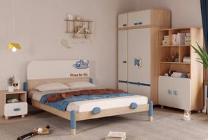 Cama individual <span class=keywords><strong>de</strong></span> <span class=keywords><strong>madera</strong></span> maciza <span class=keywords><strong>de</strong></span> 1,2 m para niños, diseño simple <span class=keywords><strong>de</strong></span> avión <span class=keywords><strong>de</strong></span> dibujos animados en <span class=keywords><strong>madera</strong></span> <span class=keywords><strong>de</strong></span> Cera blanca, cama para niños <span class=keywords><strong>de</strong></span> 1,5 m - Product Image 6