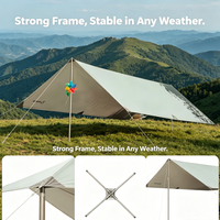 Tente de bâche polyvalente et adaptable, tente d'extérieur multi-usages pour pique-nique, plage, camping en voiture, protection solaire, coupe-vent