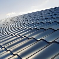 Tuiles photovoltaïques incurvées 32W BIPV à longue durée de vie pour toiture de maison, tuiles solaires à trois arches