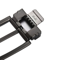 Ceinture réversible pour hommes, largeur de boucle classique rotative en alliage de Zinc, accessoire en métal, pour hommes