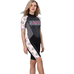 Sex waterproof short sleeve no zip surf neoprene wetsuit for ladies