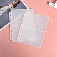 Pages de rangement pour photos en PP transparent, 100 paquets pour usage domestique