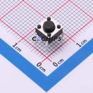 SH-6X6X4.3H-CJ Tactile Switch DIP-4P,6x6mm Switch Single Pole Single Throw Round Button 2.5N Through Hole - Product Image 1