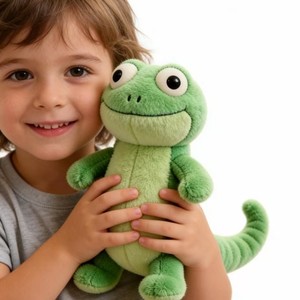 Nuevo Producto, Mercancía del Película King <span class=keywords><strong>George</strong></span>, Peluche de Lagarto Verde Simulado, Material de Terciopelo de Algodón PP - Product Image 1