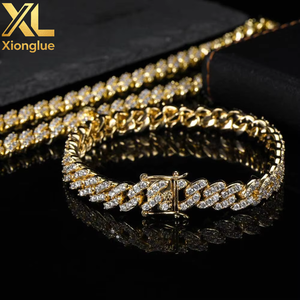 Hop 9mm Single Row Zircon Claw Setting Cuban Bracelet Personality Couple Accessories Unisex Tanjing Fashion Lijing - Product Image 1