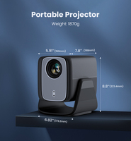 Projecteur intelligent portable Hotack X5AM HD 5500 Lumens, système d'exploitation intelligent, Full HD, home cinéma, vidéo 4K, Proyector