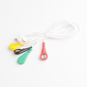 Micro USB zu 4mm Buchse Snap Eeg Ekg Kabel Weiß 4 Kabel EKG Kabel - Product Image 3