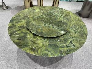 Table à manger moderne de luxe haut de gamme, en marbre naturel et calcite, fabriquée à la main, taille personnalisée, surface polie et imperméable pour la conception graphique - Product Image 4