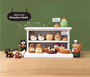 Miniatures en résine Kawaii Anime Chat Chien Pain, Ornements Mignons Scène de Boulangerie, Décoration Créative de Bureau de Noël et Cadeau pour les Amoureux des Chats - Product Image 3