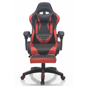 <span class=keywords><strong>Fauteuil</strong></span> de bureau pivotant moderne et durable avec rembourrage professionnel noir et rouge, artisanat de qualité supérieure, chaise <span class=keywords><strong>ergonomique</strong></span> pour <span class=keywords><strong>gamer</strong></span> avec repose-pieds - Product Image 3