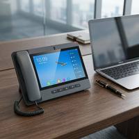 Teléfono IP Inteligente A320 con Pantalla Táctil HD de 10.1 Pulgadas, Teléfono con Video SIP Android, Intercomunicador H.264, Apertura Remota de Puerta, Teléfono VoIP