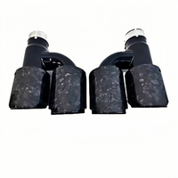 Mise à niveau du tuyau d'échappement Audi A4 A5 A6 A7 S4 S5 S6 S7 en fibre de carbone acier inoxydable noir buse de silencieux tête d'échappement