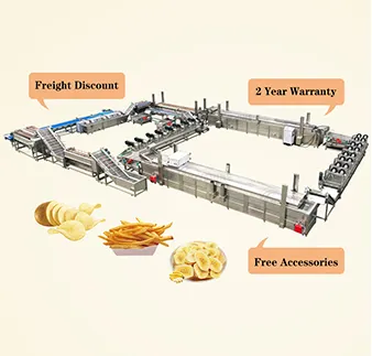 200Kg/500Kg/1000Kg Bevroren Frieten Chips Making Machine Productielijn