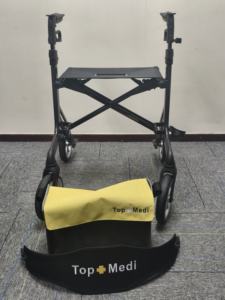 Andador Plegable Ultraligero de Aluminio con Ruedas de PU de 8 Pulgadas y Diseño de Fibra de Carbono para Personas Mayores - Product Image 2