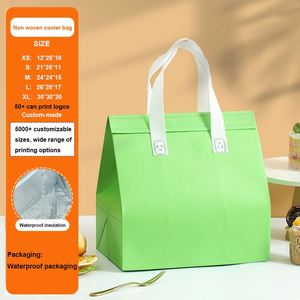 Bolsa Térmica Plegable de Aluminio Aislada, Personalizable en Varios Tamaños, con Cierre de Cremallera, para Entrega de Alimentos y Compras - Product Image 2
