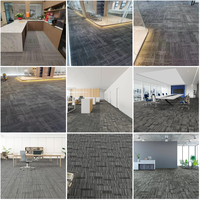 Dalles de moquette en nylon haute densité AUTOVI avec support en PVC/PE pour revêtement de sol commercial, bureaux et hôtels