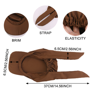 Visière large pour femme 2026, couleur unie, avec sangles, respirante et confortable, protection solaire extensible - Product Image 2